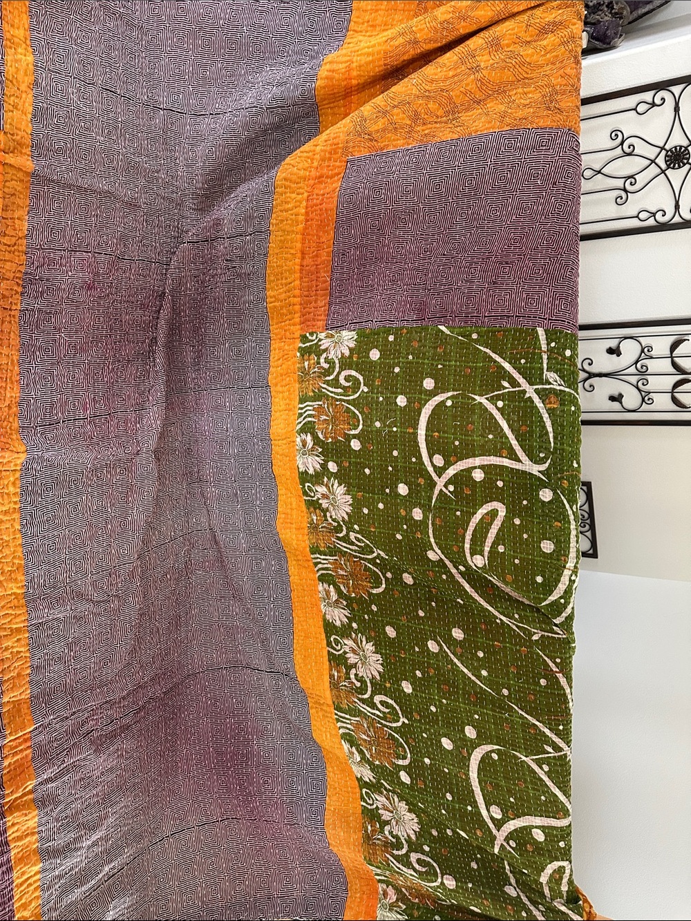 Absolutely Gorgeous Reversible Queen Kantha Quilt